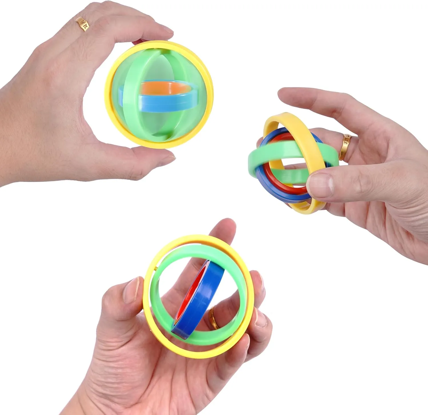 12PCS Infinite Flip 3D Gyro Multilayer Spinning Top Silent Spinner Stress Relief Gyroscope Toy for Adults Kids Goodie Bag Filler Stocking Stuffers