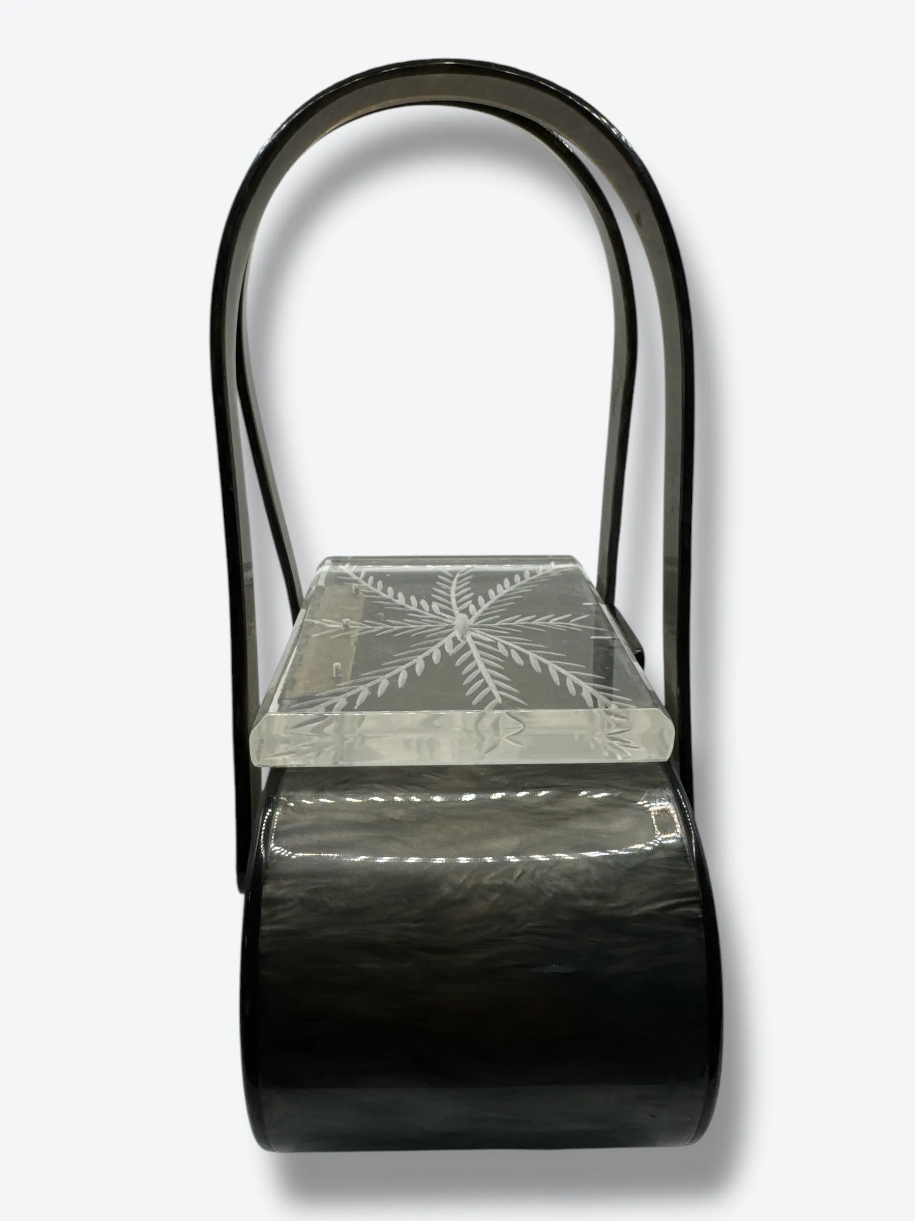 1950s Lucite Gray and Lucite Bag