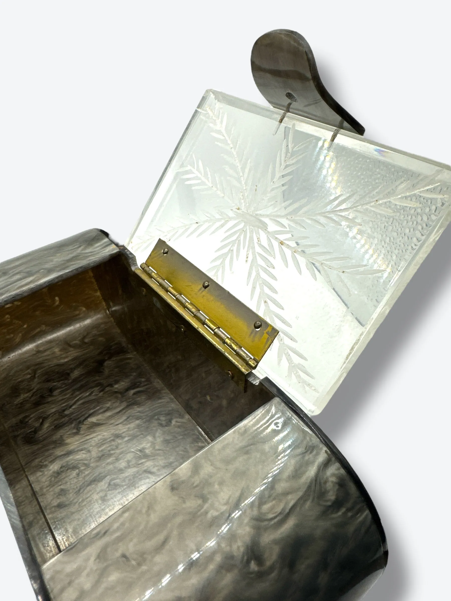 1950s Lucite Gray and Lucite Bag
