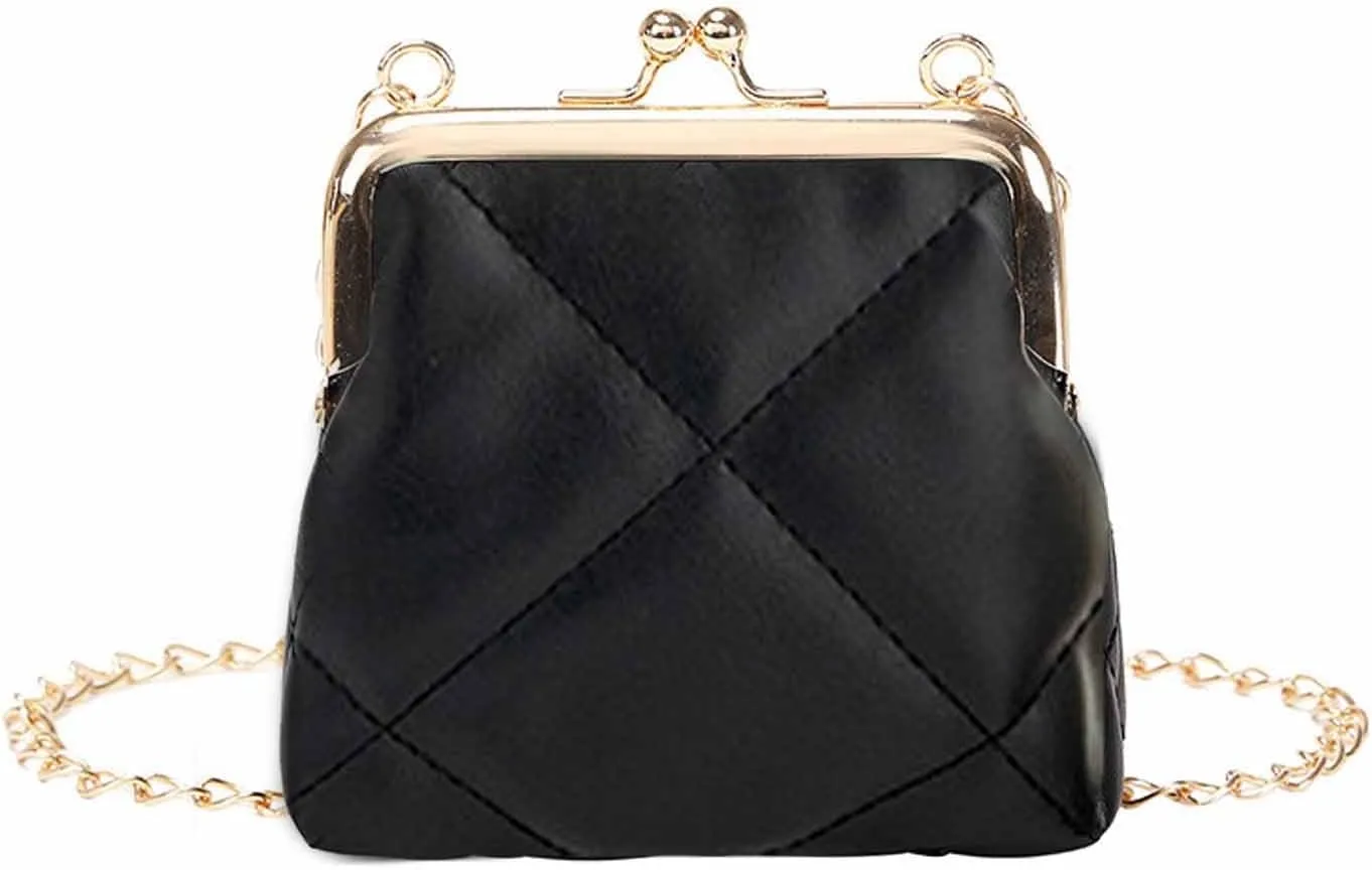 1Pcs Women Kiss Lock Purses and Handbags Vintage Purses Wallet Crossbody Bag Handbag