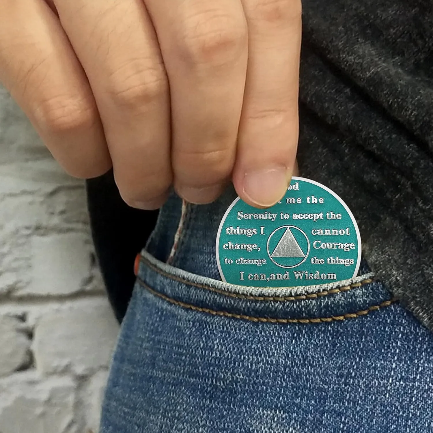 2 Year Sobriety Coin AA Chips and Medallions - Sun Mountain River Scene - 1-20 Year Sober Token Celebrating Sobriety - Alcoholics Anonymous Gifts - Sobriety Gifts for Men Women