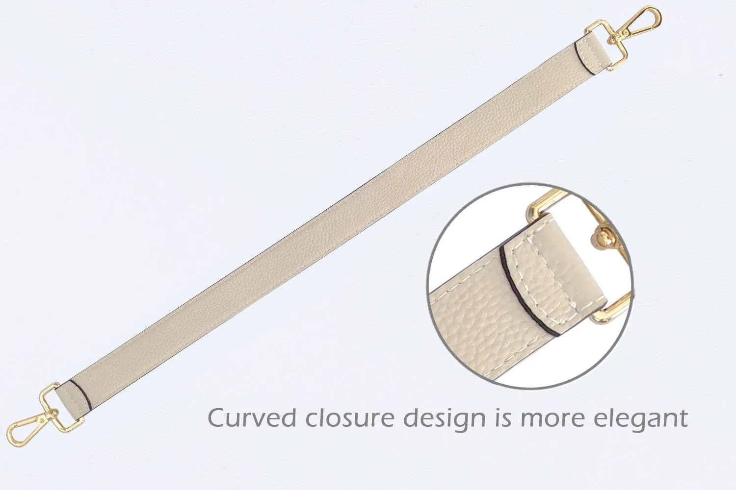24.8” Leather Replacement Strap for Handbags Shoulder Bag with Metal Buckles