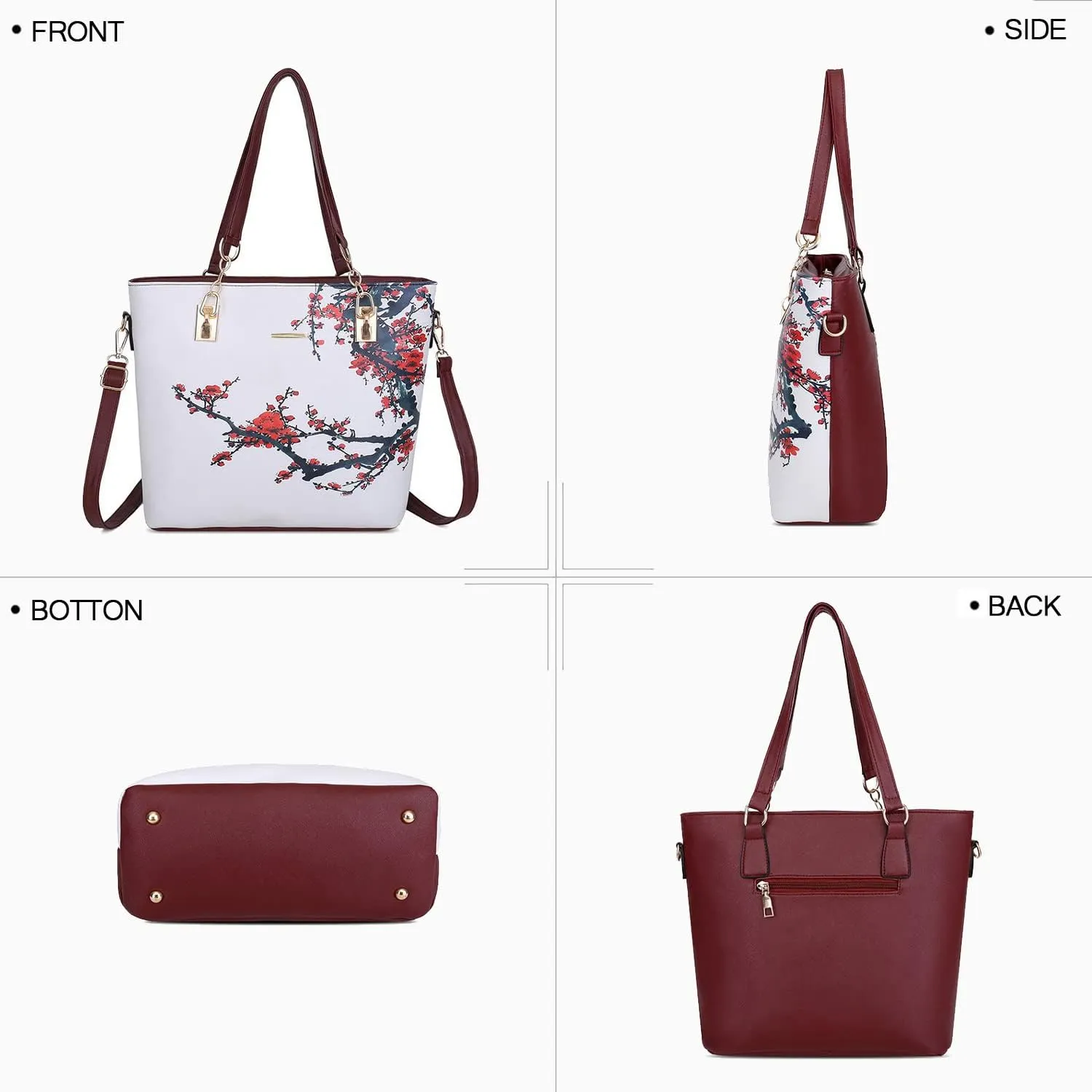 2E-youth Designer Purses and Handbags for Women Satchel Shoulder Bag Tote Top Handle Bag