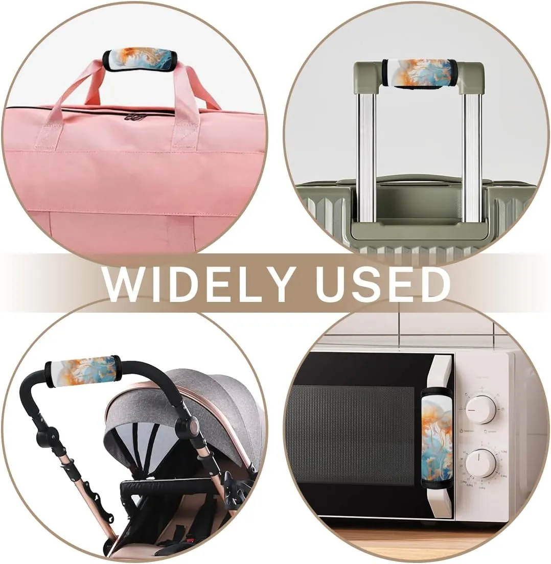 2Pcs Luggage Handle Wrap for Suitcase, Ocean Jellyfish Luggage Identifiers Travel Bag Wraps Suitcase Handle Protection Sleeve Cover