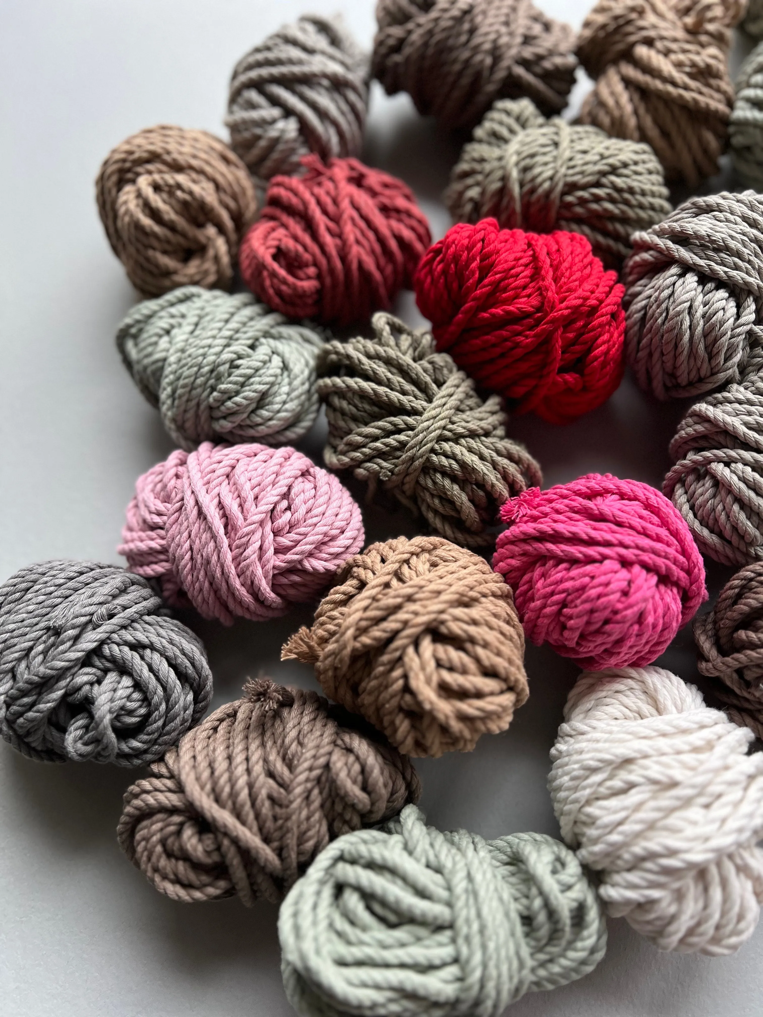 4mm cotton macrame cord MINI balls - 150 meters   2 gifts