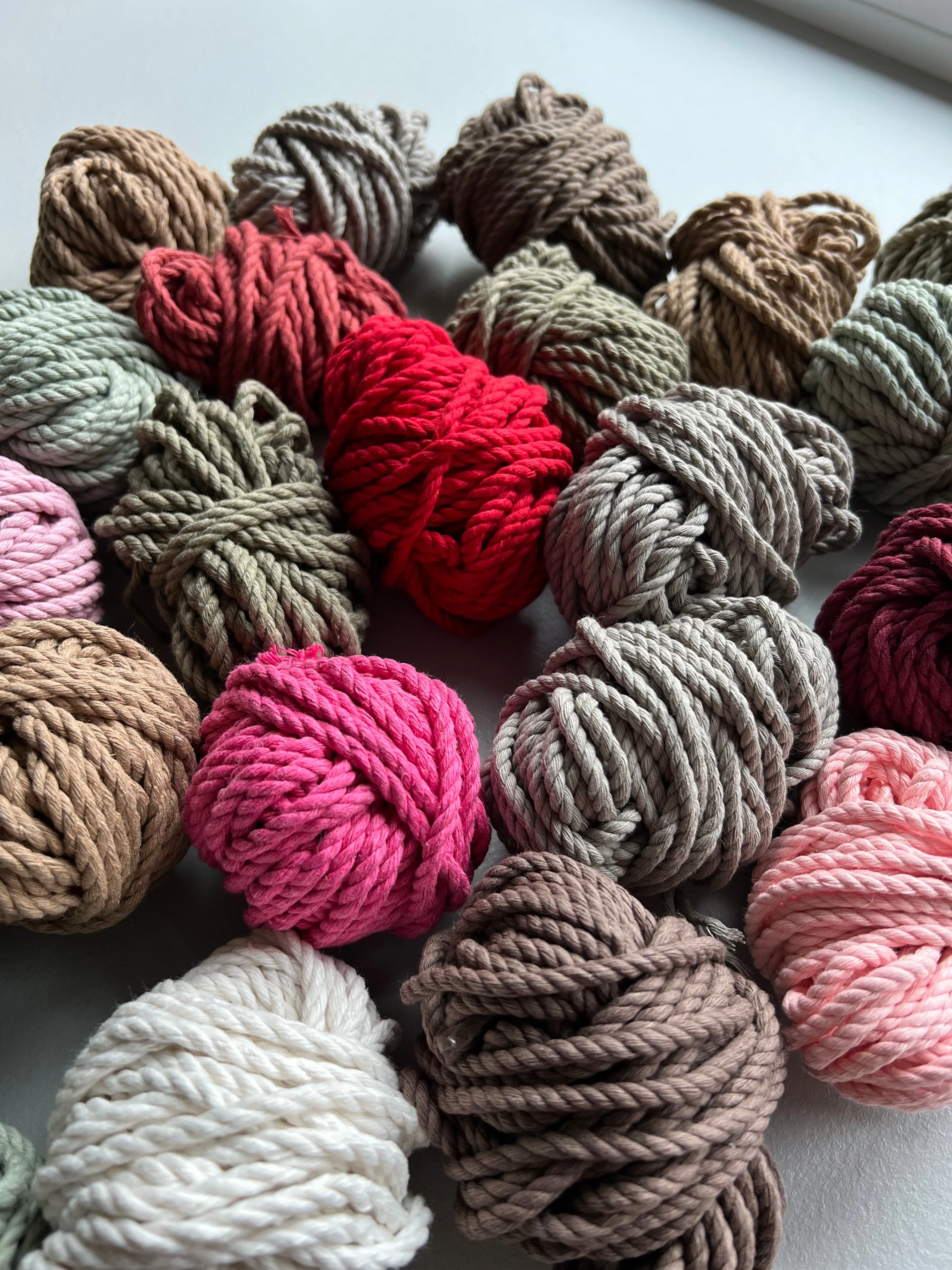 4mm cotton macrame cord MINI balls - 150 meters   2 gifts