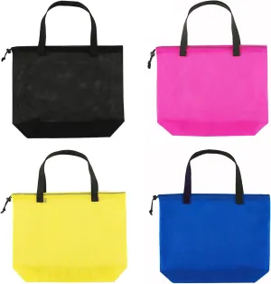 4Pieces Cute Mesh Pool Tote Bags,Mesh Beach Bags With Drawsting For Swim,Travel,Party