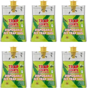 6-Pack Fly Bag Trap - Fly Bags Outdoor Disposable Fly Trap Bag - Fly Trap Disposable Horse Fly Traps Outdoor - Fly Trap Bags Outdoor Net