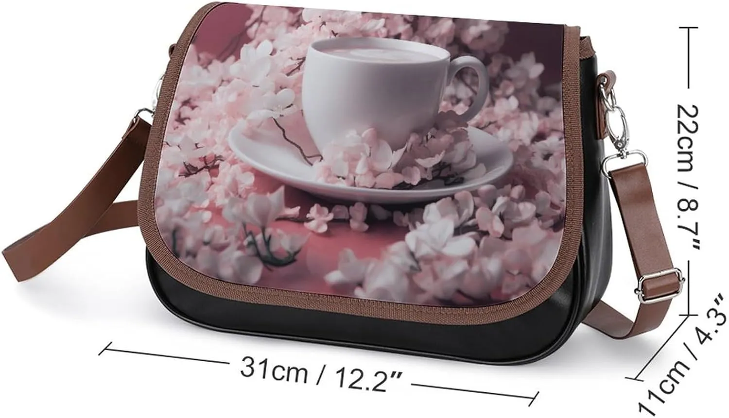 A Drink Crossbody Bags for Women,PU Leather Tote Bag for Women,Shoulder Bag Purse for Work Shopping Travel