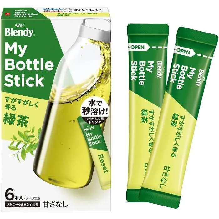 AGF Blendy My Bottle Stick – Refreshing Green Tea Aroma (6 Sticks)