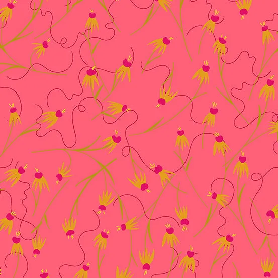 Alison Glass Wildflowers - Coral Coneflower