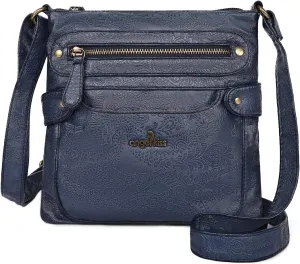 Angel Kiss Crossbody Purse for Women Multi Pockets Bags Retro Vegan Designer Leather Women's Shoulder Handbags