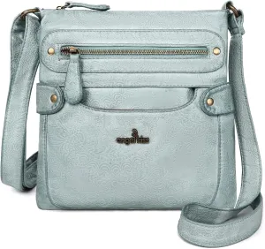 Angel Kiss Crossbody Purse for Women Multi Pockets Bags Retro Vegan Designer Leather Women's Shoulder Handbags