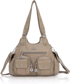 Angel Kiss Handbags for Women Large Hobo Bag Soft PU Leather Shoulder Bag for Women