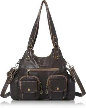 Angel Kiss Handbags for Women Large Hobo Bag Soft PU Leather Shoulder Bag for Women