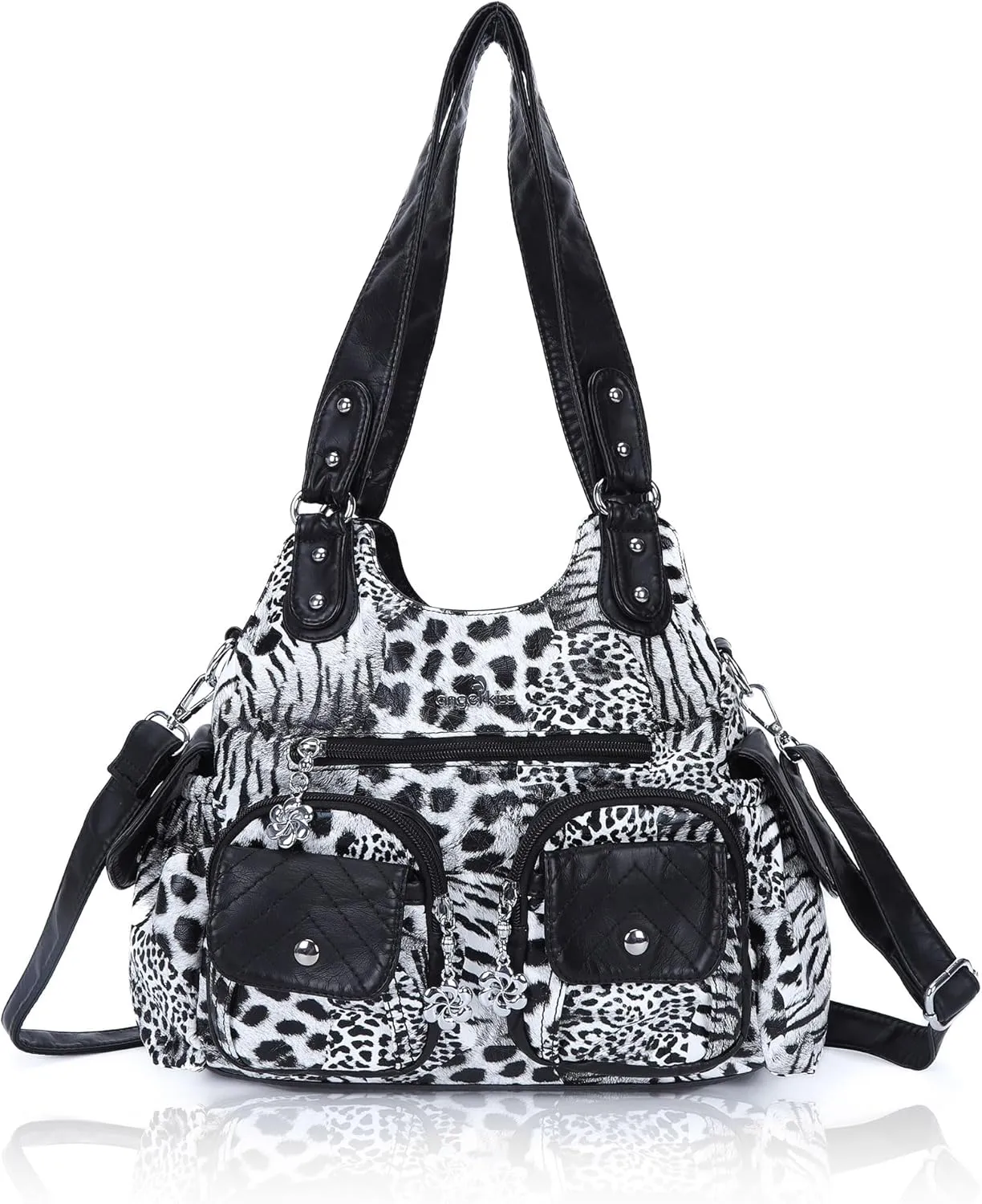 Angel Kiss Handbags for Women Large Hobo Bag Soft PU Leather Shoulder Bag for Women