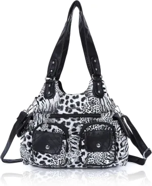 Angel Kiss Handbags for Women Large Hobo Bag Soft PU Leather Shoulder Bag for Women