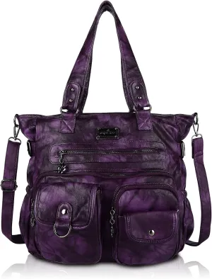 Angel Kiss Purses and Handbag for Women Soft PU Leather Shoulder Handbag Women Tote Satchel Bags Top Handle Satchel