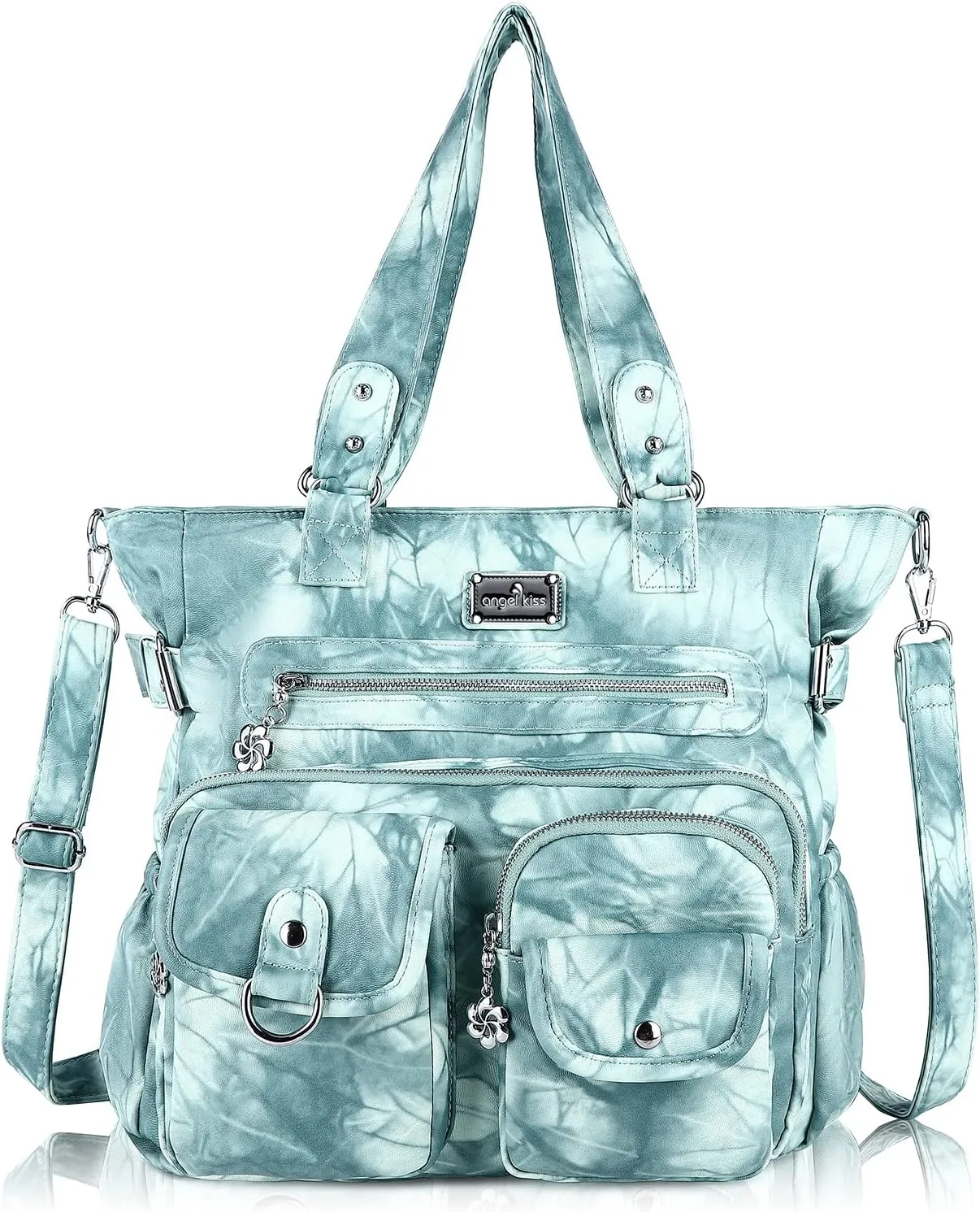 Angel Kiss Purses and Handbag for Women Soft PU Leather Shoulder Handbag Women Tote Satchel Bags Top Handle Satchel