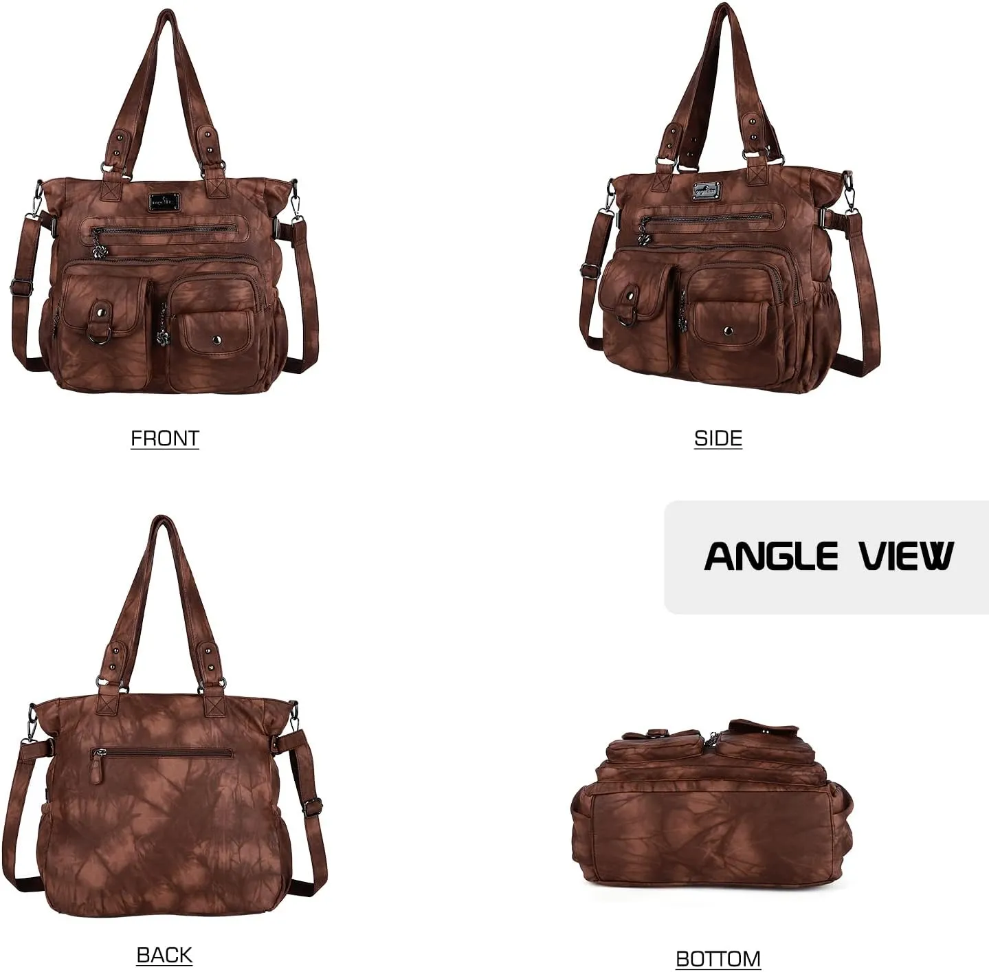 Angel Kiss Purses and Handbag for Women Soft PU Leather Shoulder Handbag Women Tote Satchel Bags Top Handle Satchel
