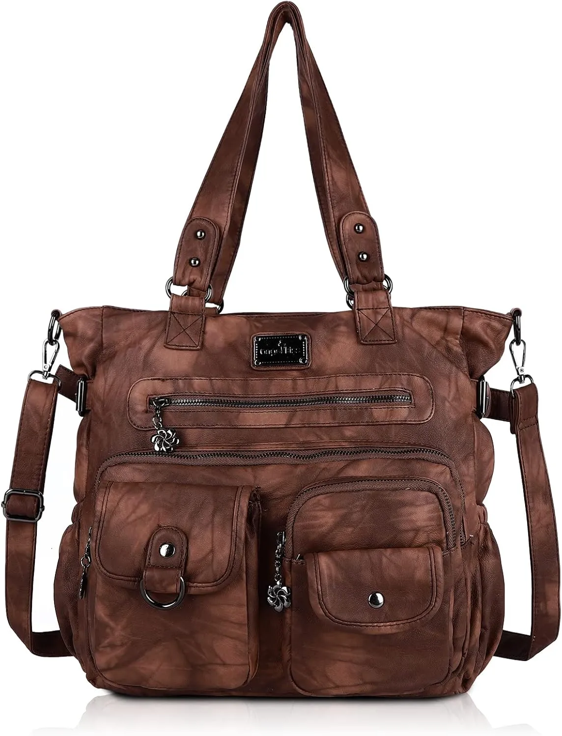 Angel Kiss Purses and Handbag for Women Soft PU Leather Shoulder Handbag Women Tote Satchel Bags Top Handle Satchel