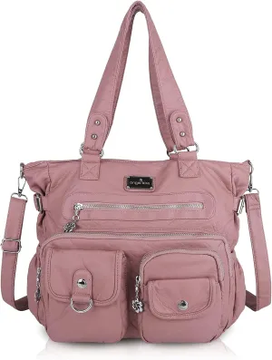 Angel Kiss Purses and Handbag for Women Soft PU Leather Shoulder Handbag Women Tote Satchel Bags Top Handle Satchel