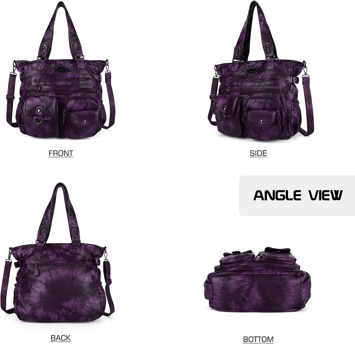 Angel Kiss Purses and Handbag for Women Soft PU Leather Shoulder Handbag Women Tote Satchel Bags Top Handle Satchel
