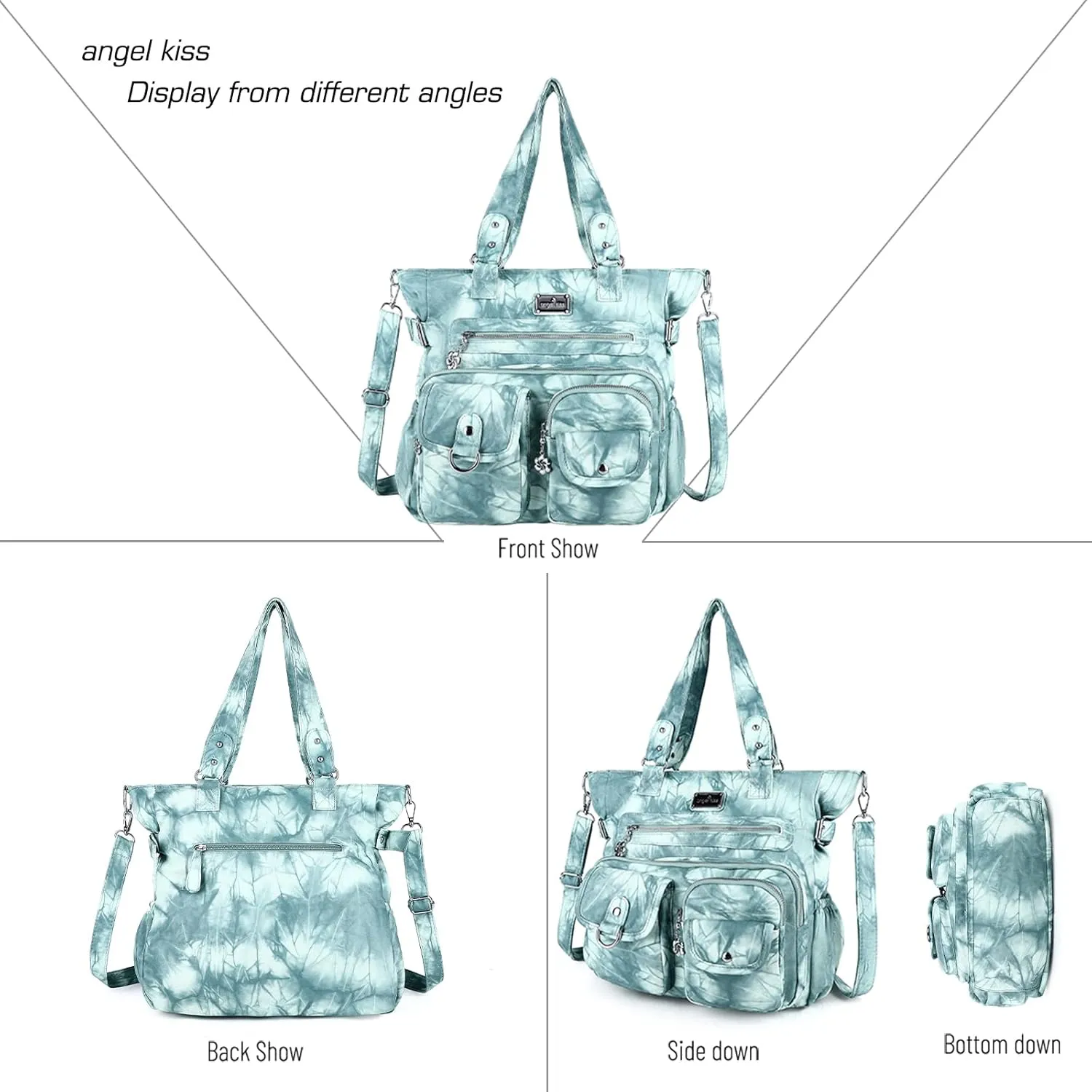 Angel Kiss Purses and Handbag for Women Soft PU Leather Shoulder Handbag Women Tote Satchel Bags Top Handle Satchel