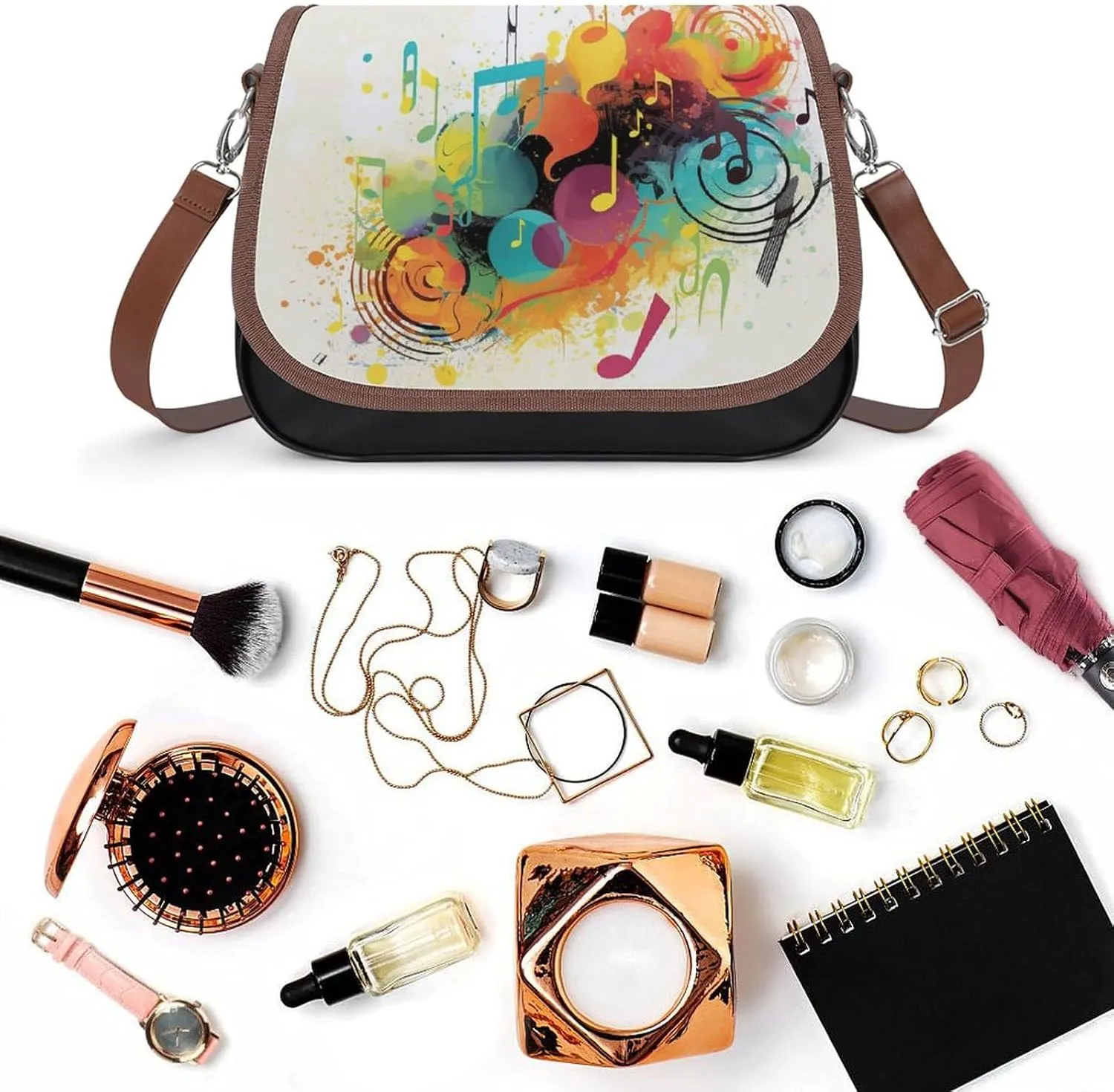 Animal Cartoon Elephant Crossbody Bags for Women,PU Leather Tote Bag for Women,Shoulder Bag Purse for Work Shopping Travel