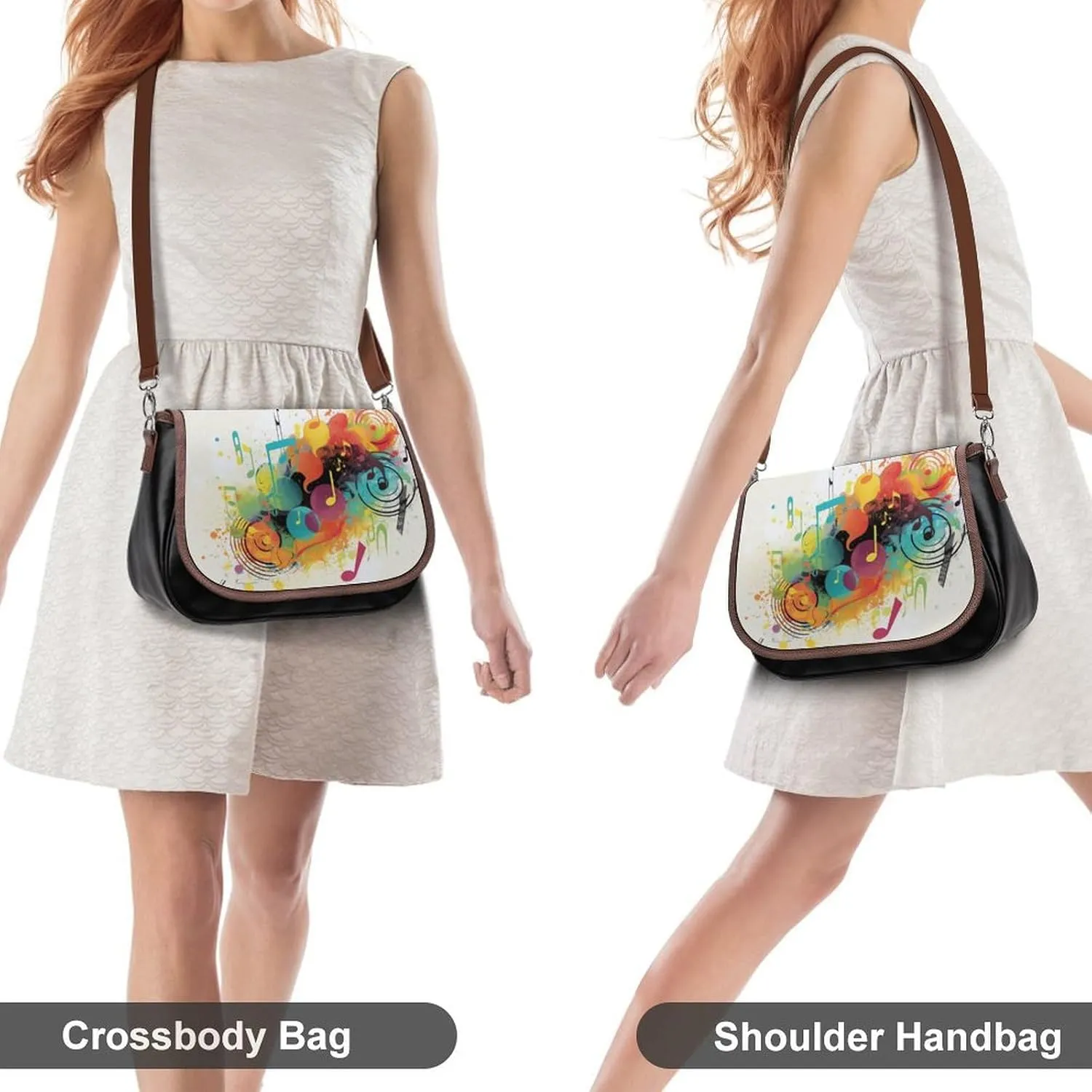Animal Cartoon Elephant Crossbody Bags for Women,PU Leather Tote Bag for Women,Shoulder Bag Purse for Work Shopping Travel