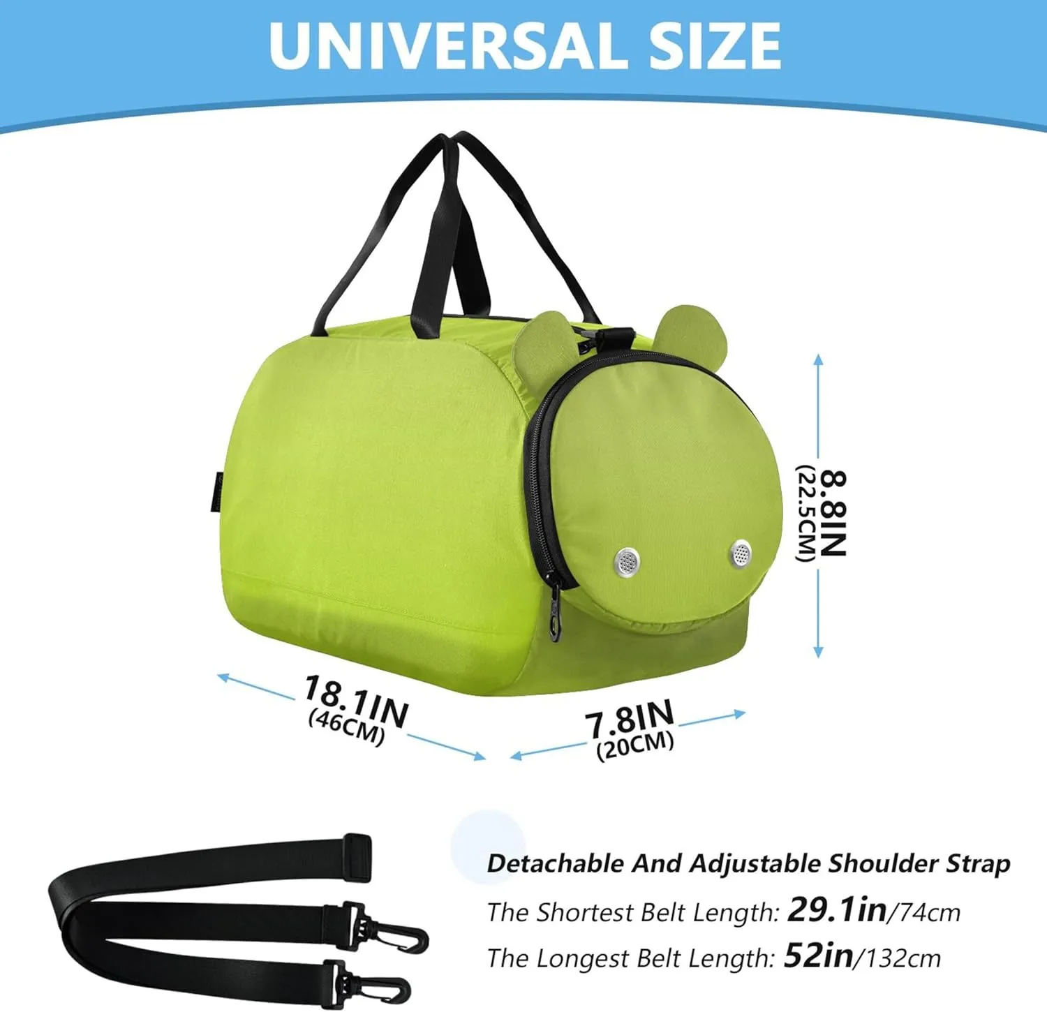 Avocado Green Light Lime Gradient Girls Duffle Bags for Travel Overnight Bags Toddler Gym Kids Luggage Carry on Duffel Bag Boy
