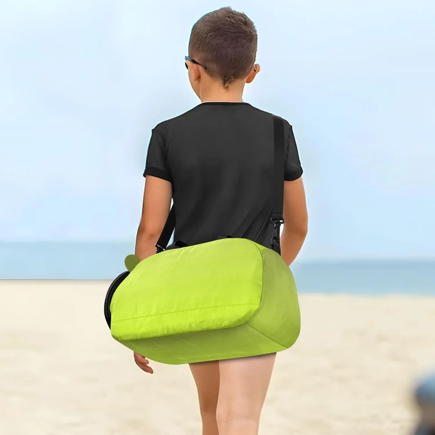 Avocado Green Light Lime Gradient Girls Duffle Bags for Travel Overnight Bags Toddler Gym Kids Luggage Carry on Duffel Bag Boy