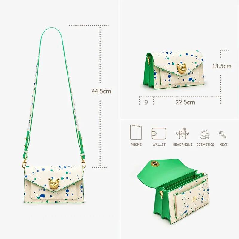 BAFELLI 2024 LUXURY BRAND LEATHER CROSSBODY CAT STYLE