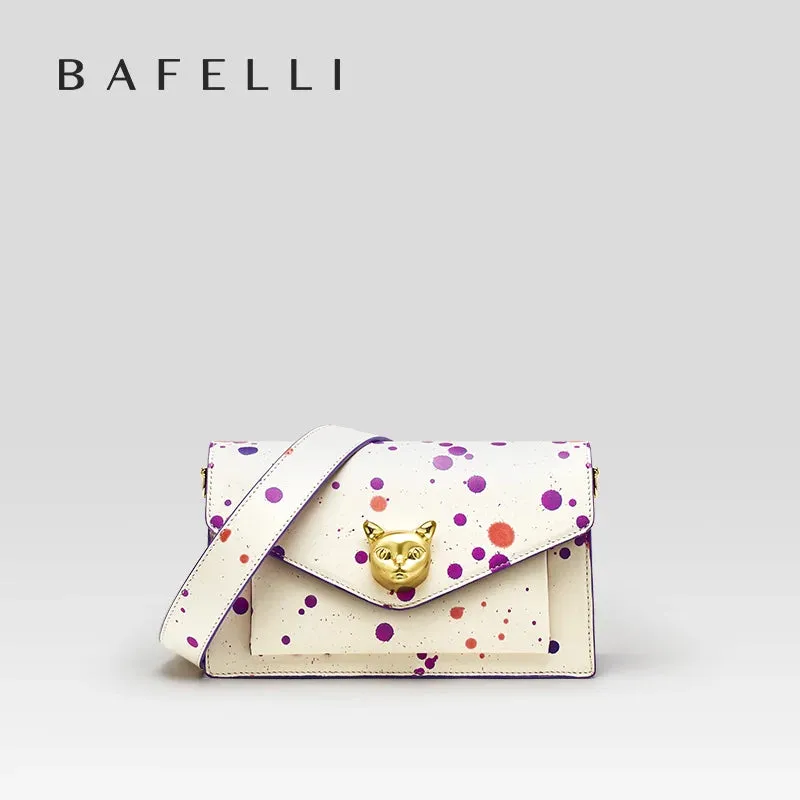 BAFELLI 2024 LUXURY BRAND LEATHER CROSSBODY CAT STYLE