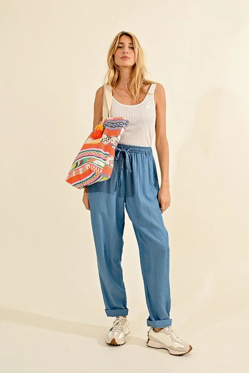 BAG WITH COLORFUL STRIPES