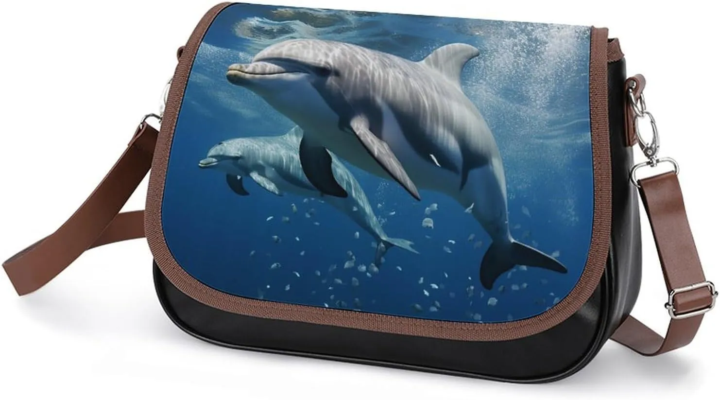 Beautiful Mermaid Tail Crossbody Bags for Women,PU Leather Tote Bag for Women,Shoulder Bag Purse for Work Shopping Travel