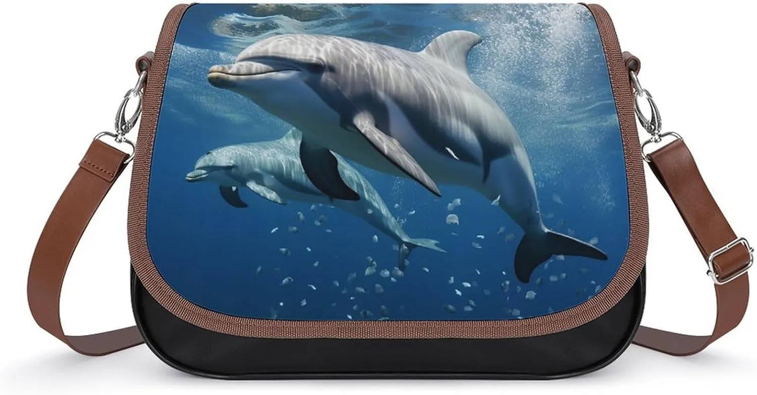 Beautiful Mermaid Tail Crossbody Bags for Women,PU Leather Tote Bag for Women,Shoulder Bag Purse for Work Shopping Travel