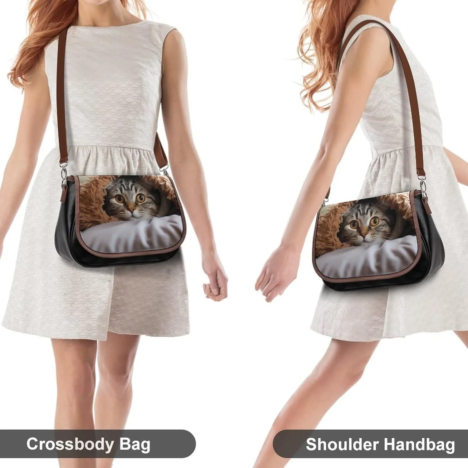 Beautiful Mermaid Tail Crossbody Bags for Women,PU Leather Tote Bag for Women,Shoulder Bag Purse for Work Shopping Travel