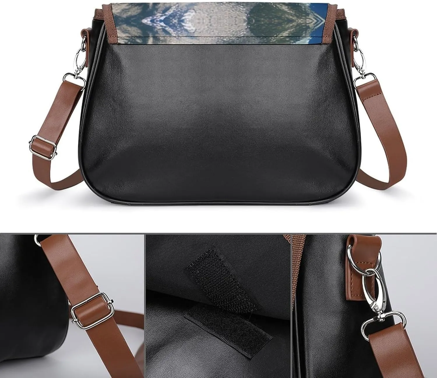 Beautiful Mermaid Tail Crossbody Bags for Women,PU Leather Tote Bag for Women,Shoulder Bag Purse for Work Shopping Travel