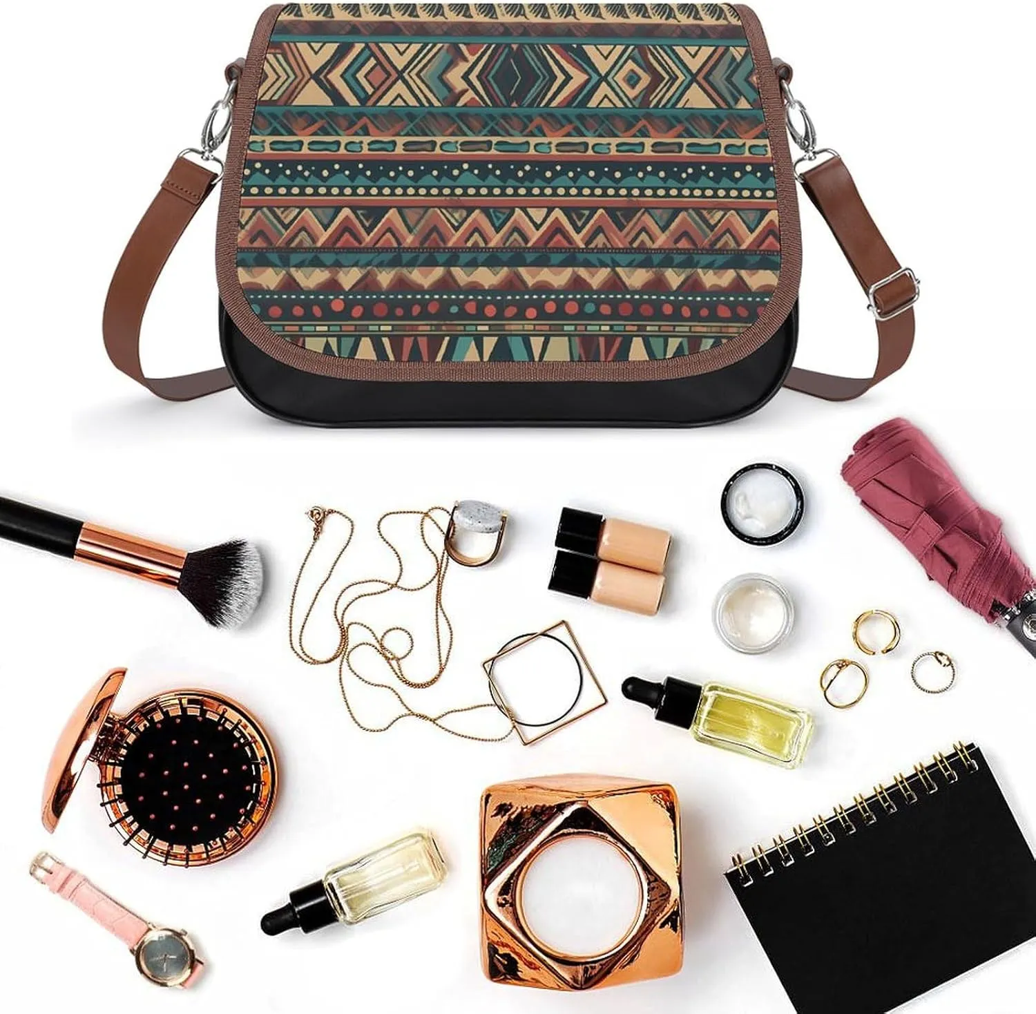 Beautiful Mermaid Tail Crossbody Bags for Women,PU Leather Tote Bag for Women,Shoulder Bag Purse for Work Shopping Travel