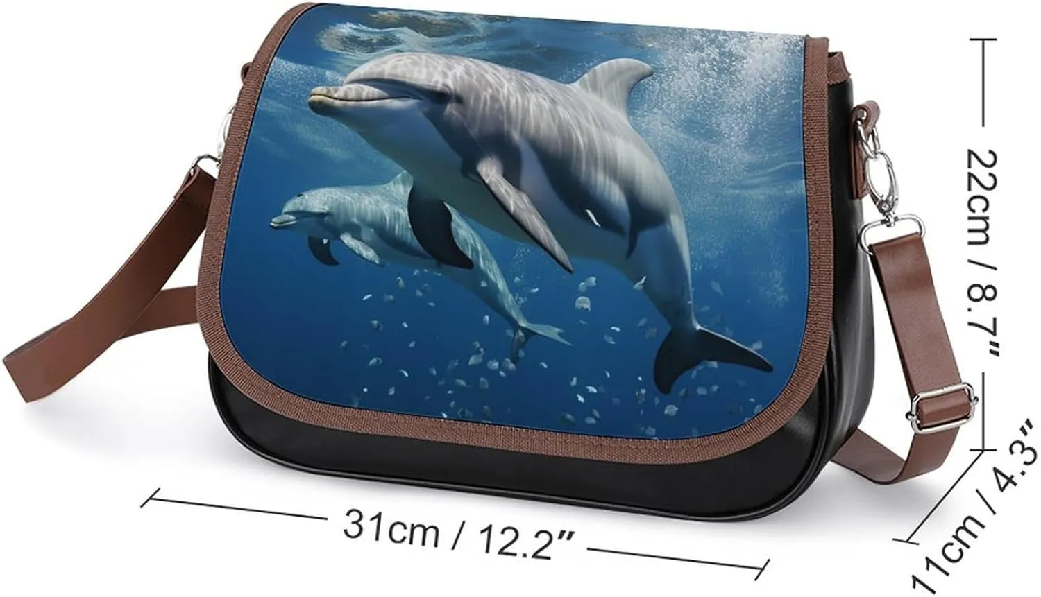 Beautiful Mermaid Tail Crossbody Bags for Women,PU Leather Tote Bag for Women,Shoulder Bag Purse for Work Shopping Travel