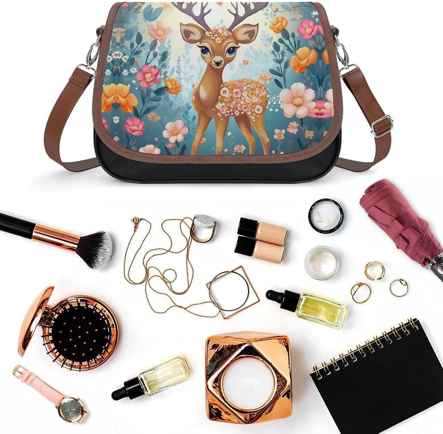 Beautiful Sea Crossbody Bags for Women,PU Leather Tote Bag for Women,Shoulder Bag Purse for Work Shopping Travel
