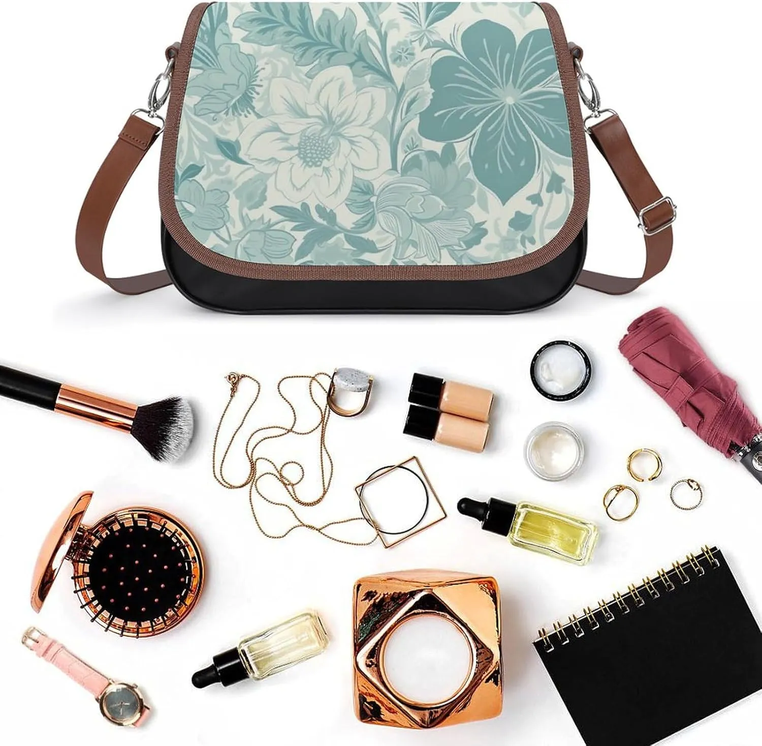 Beautiful Sea Crossbody Bags for Women,PU Leather Tote Bag for Women,Shoulder Bag Purse for Work Shopping Travel