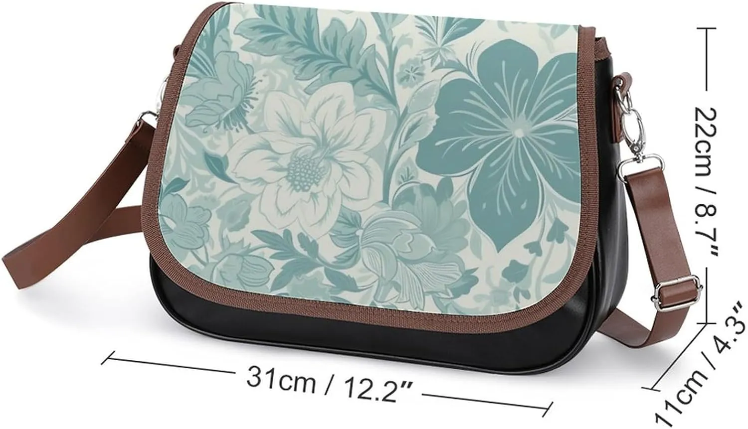 Beautiful Sea Crossbody Bags for Women,PU Leather Tote Bag for Women,Shoulder Bag Purse for Work Shopping Travel