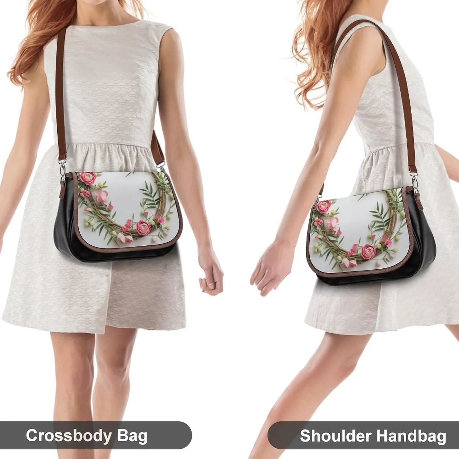 Beautiful Venice at Night Crossbody Bags for Women,PU Leather Tote Bag for Women,Shoulder Bag Purse for Work Shopping Travel