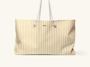 Bengal Stripe Monogram Beach Bag