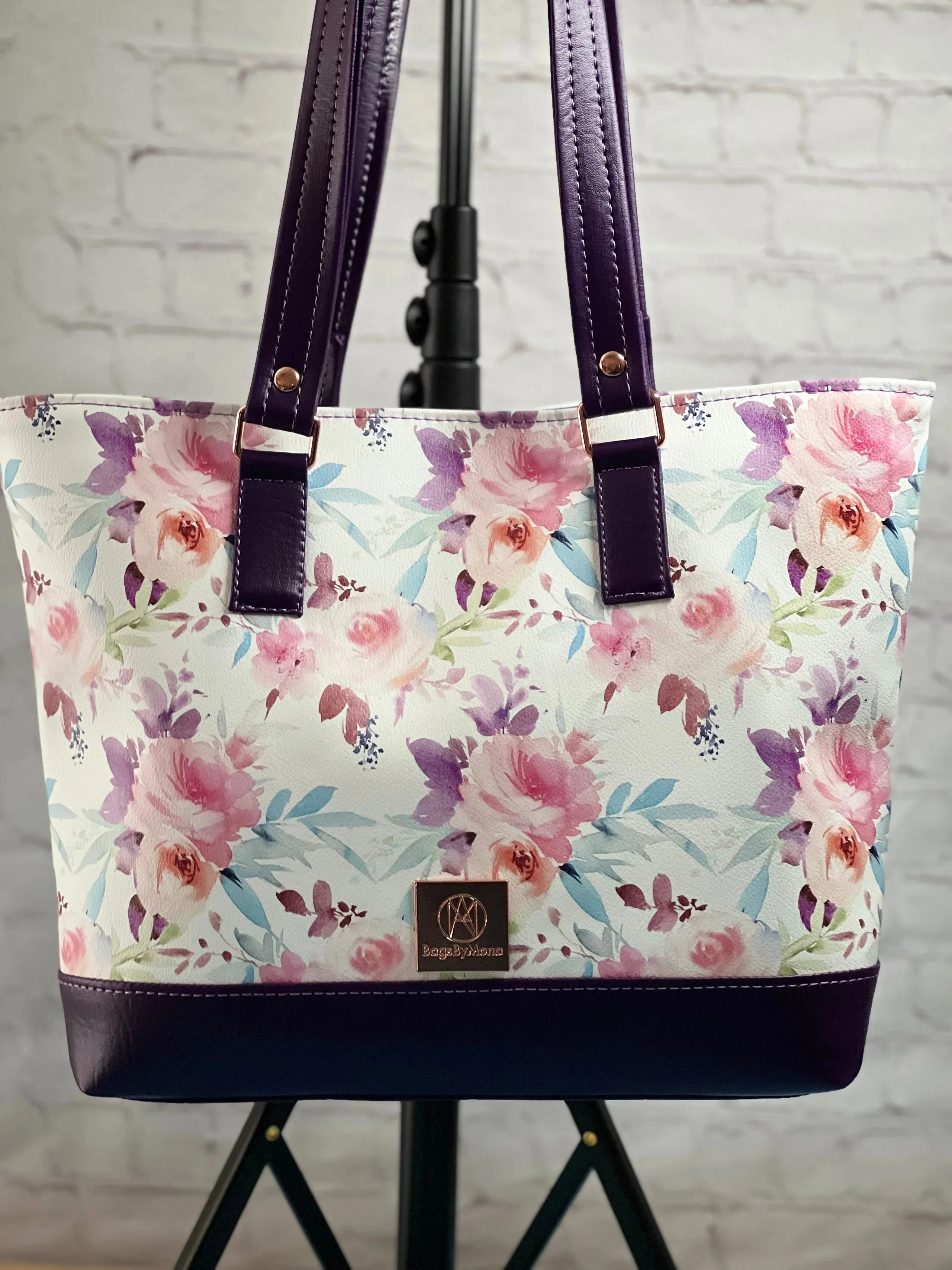 Big B Tote Purple Floral