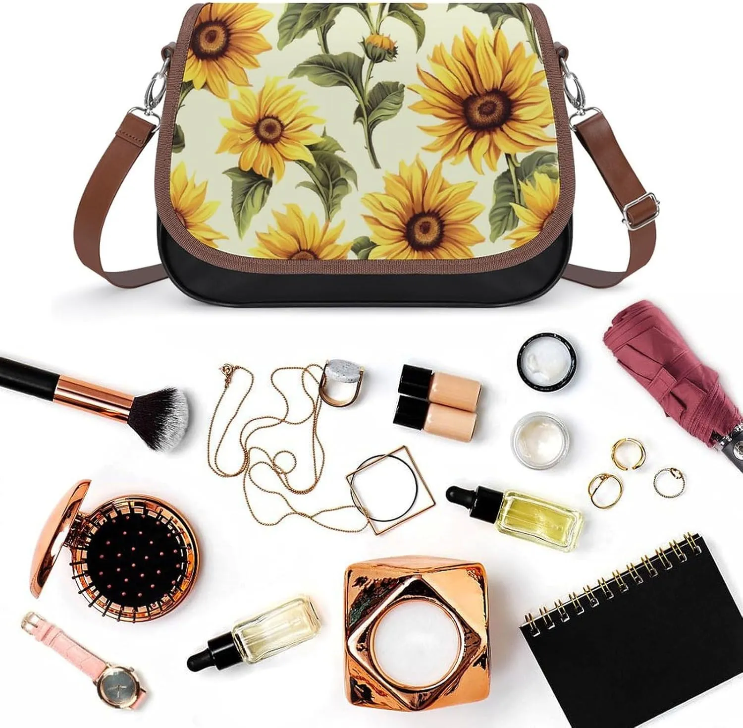 Bird Parrot Painting Crossbody Bags for Women,PU Leather Tote Bag for Women,Shoulder Bag Purse for Work Shopping Travel
