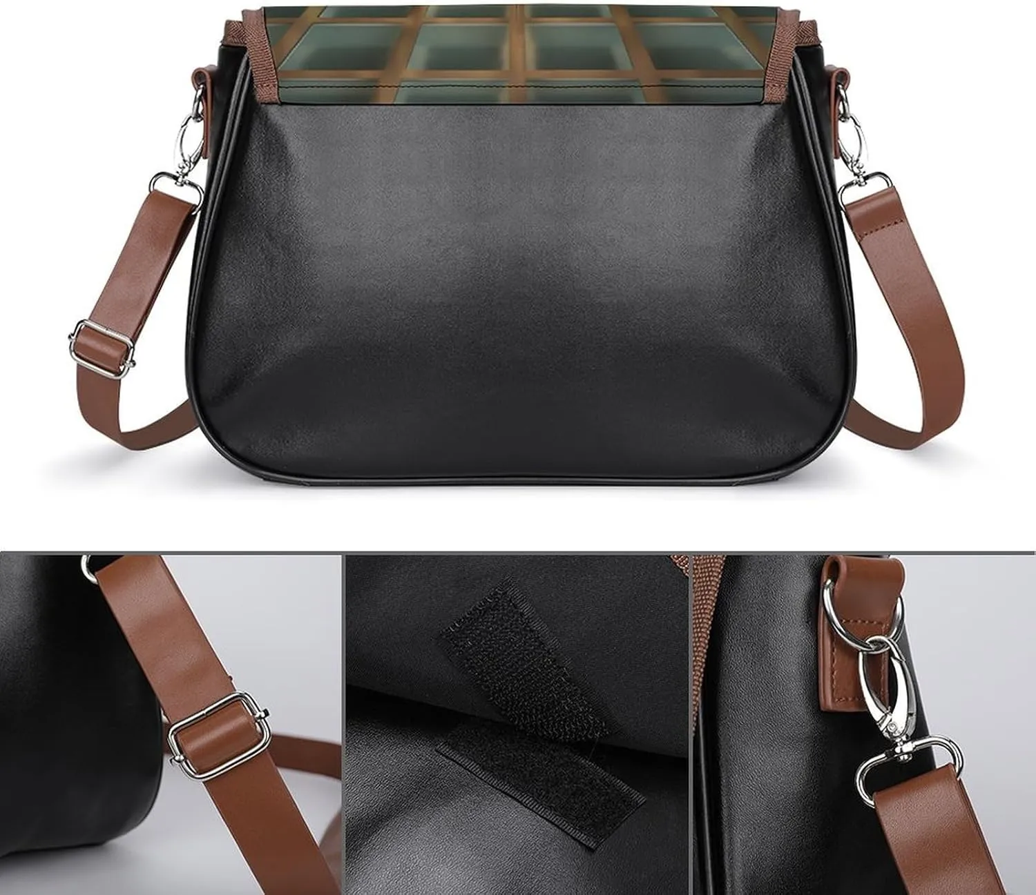 Bird Parrot Painting Crossbody Bags for Women,PU Leather Tote Bag for Women,Shoulder Bag Purse for Work Shopping Travel