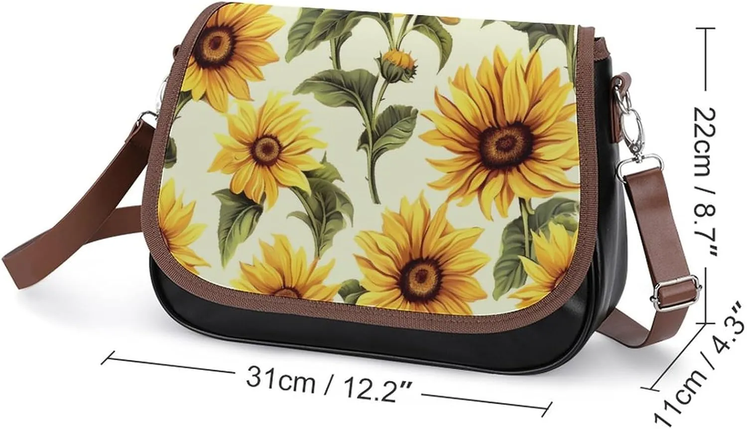Bird Parrot Painting Crossbody Bags for Women,PU Leather Tote Bag for Women,Shoulder Bag Purse for Work Shopping Travel